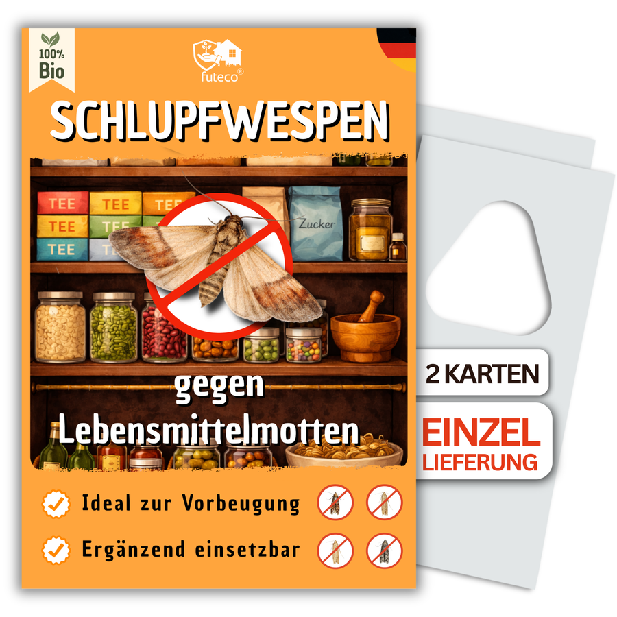 Schlupfwespen gegen Lebensmittelmotten 1-fach Lieferung